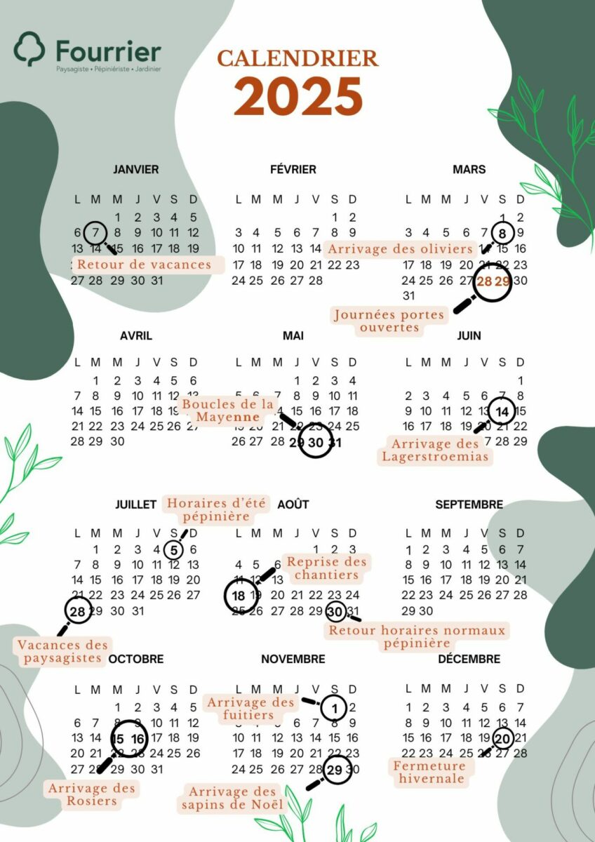 Fourrier Paysage Pepiniere Laval Calendrier Evenement 2025 Fourrier